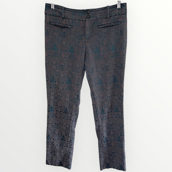 CARTONNIER Anthropologie Geometric Pattern Charlie Ankle Pant, Size 6 - Picture 2 of 9